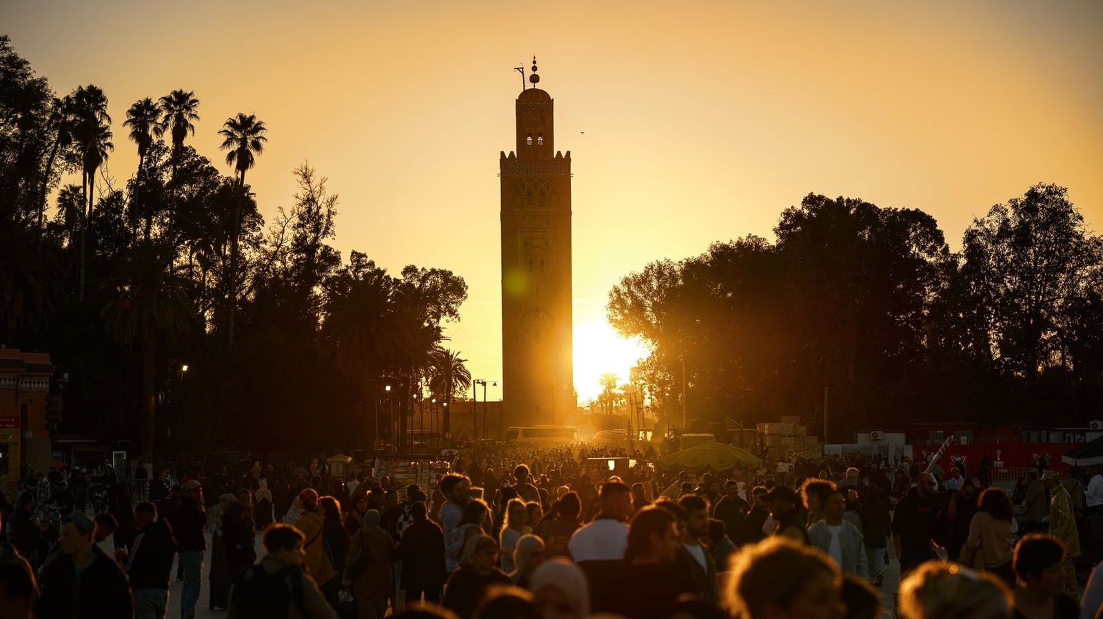 Le minaret de la Koutoubia et les toits de Marrakech